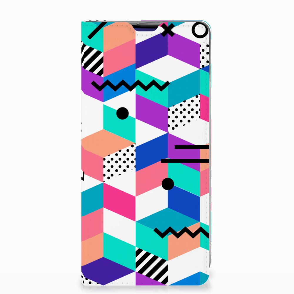 Samsung Galaxy S10 Plus Stand Case Blokken Kleurrijk