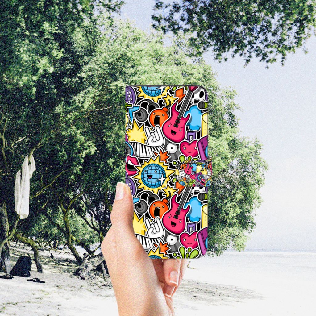 Motorola Moto G32 Wallet Case met Pasjes Punk Rock