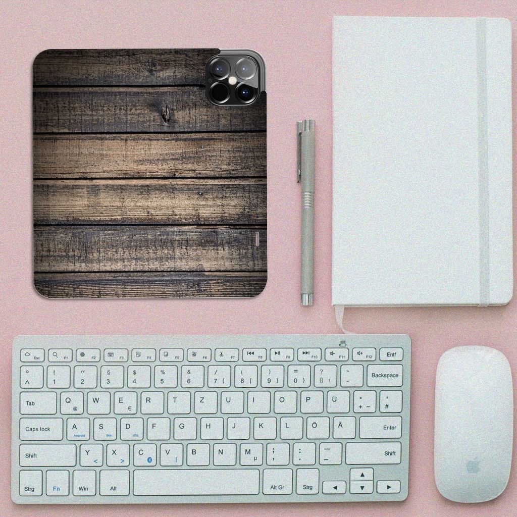 iPhone 12 Pro Max Book Wallet Case Steigerhout - B2C Telecom