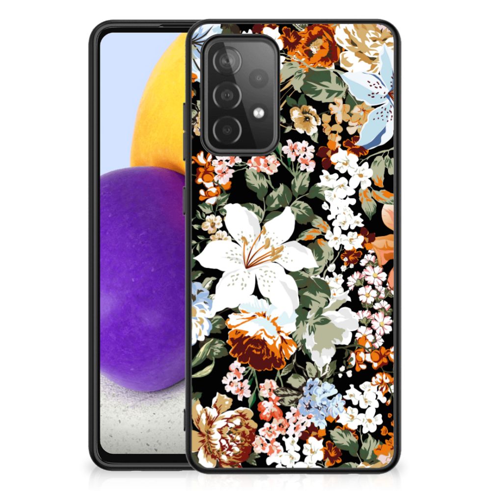 Bloemen Hoesje voor Samsung Galaxy A72 (5G/4G) Dark Flowers B2C Telecom