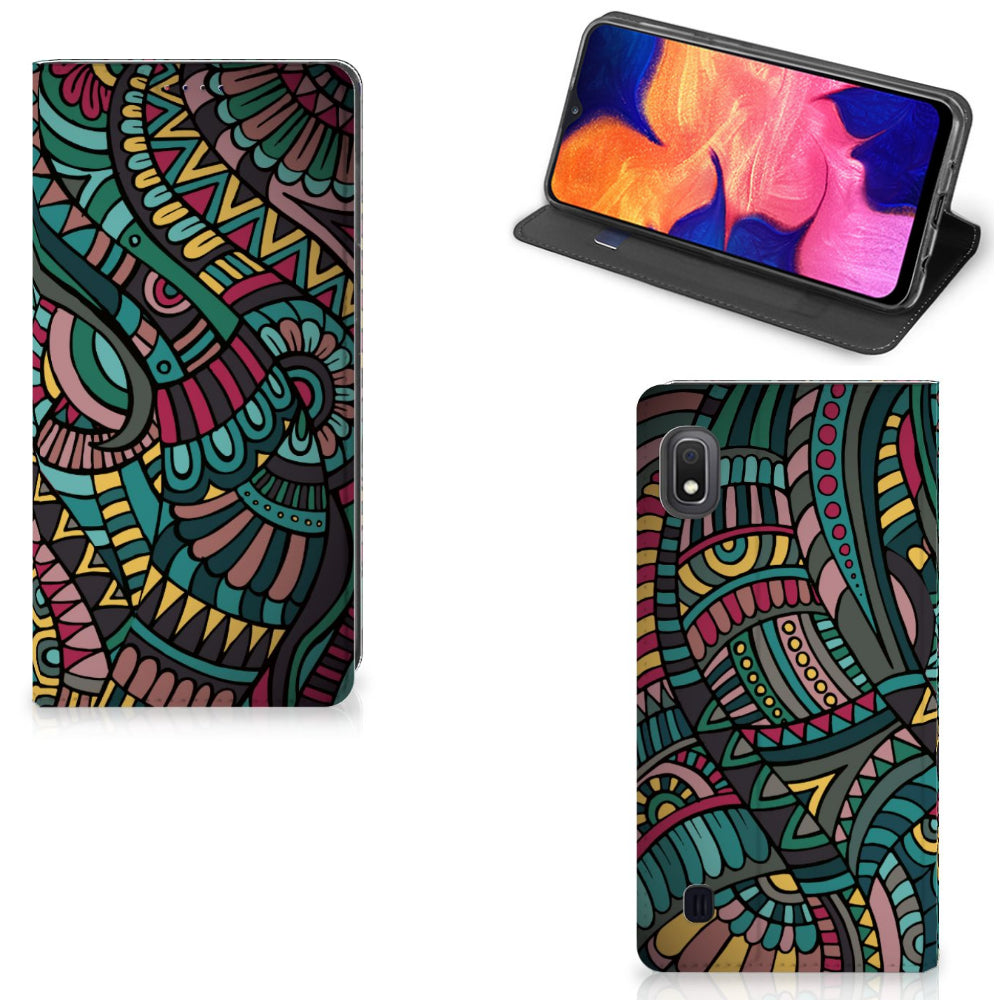 Samsung Galaxy A10 Hoesje met Magneet Aztec