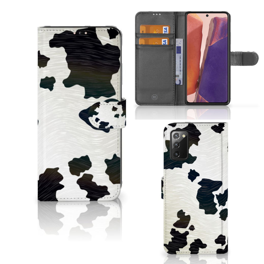 Samsung Galaxy Note 20 Telefoonhoesje met Pasjes Koeienvlekken