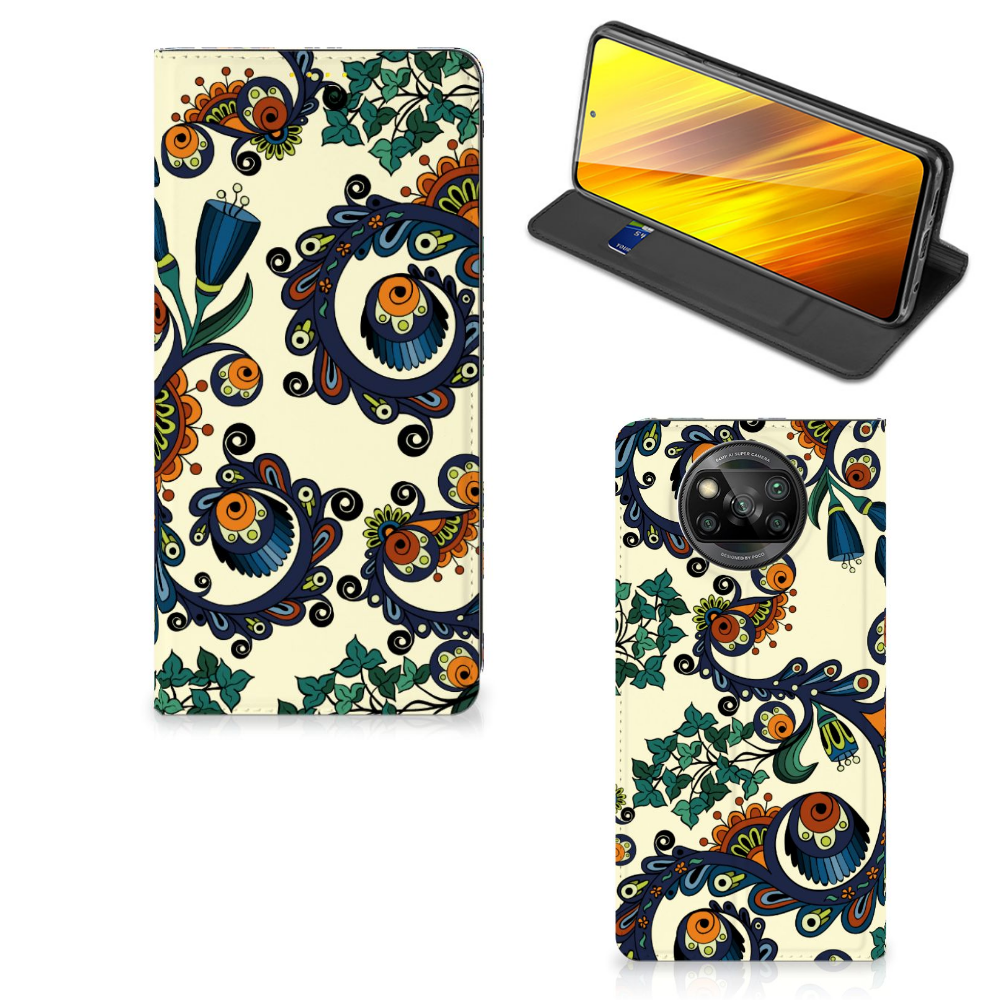 Telefoon Hoesje Xiaomi Poco X3 Pro | Poco X3 Barok Flower - B2C Telecom