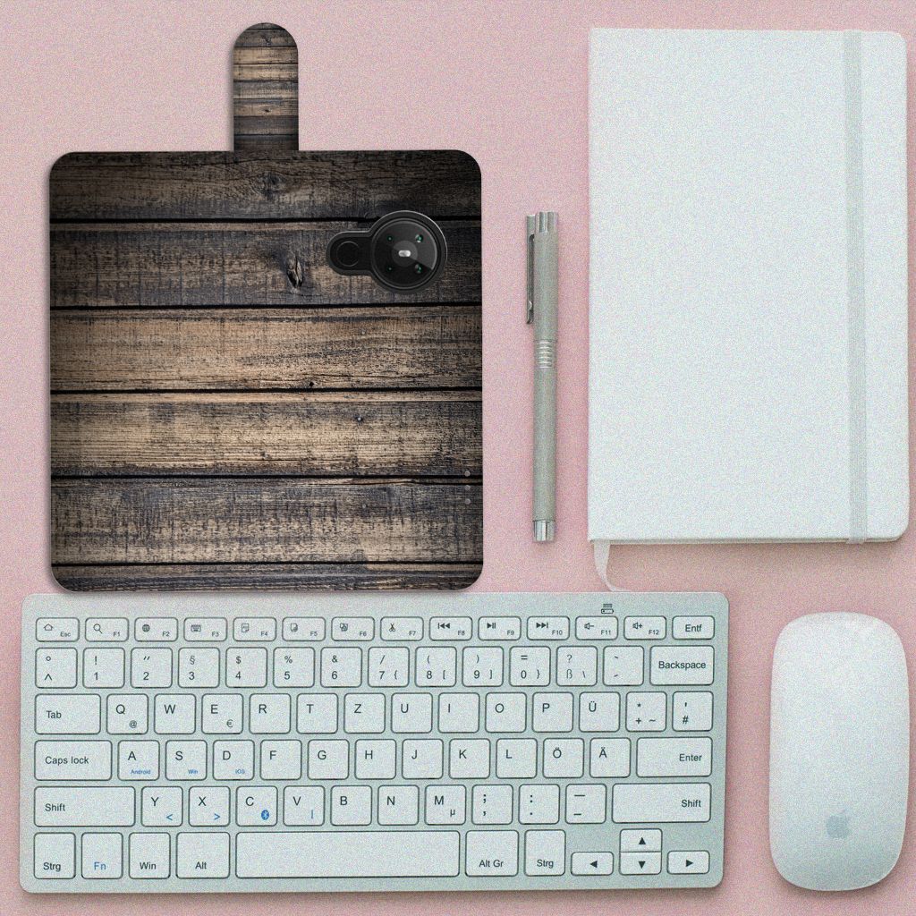 Nokia 5.3 Book Style Case Steigerhout
