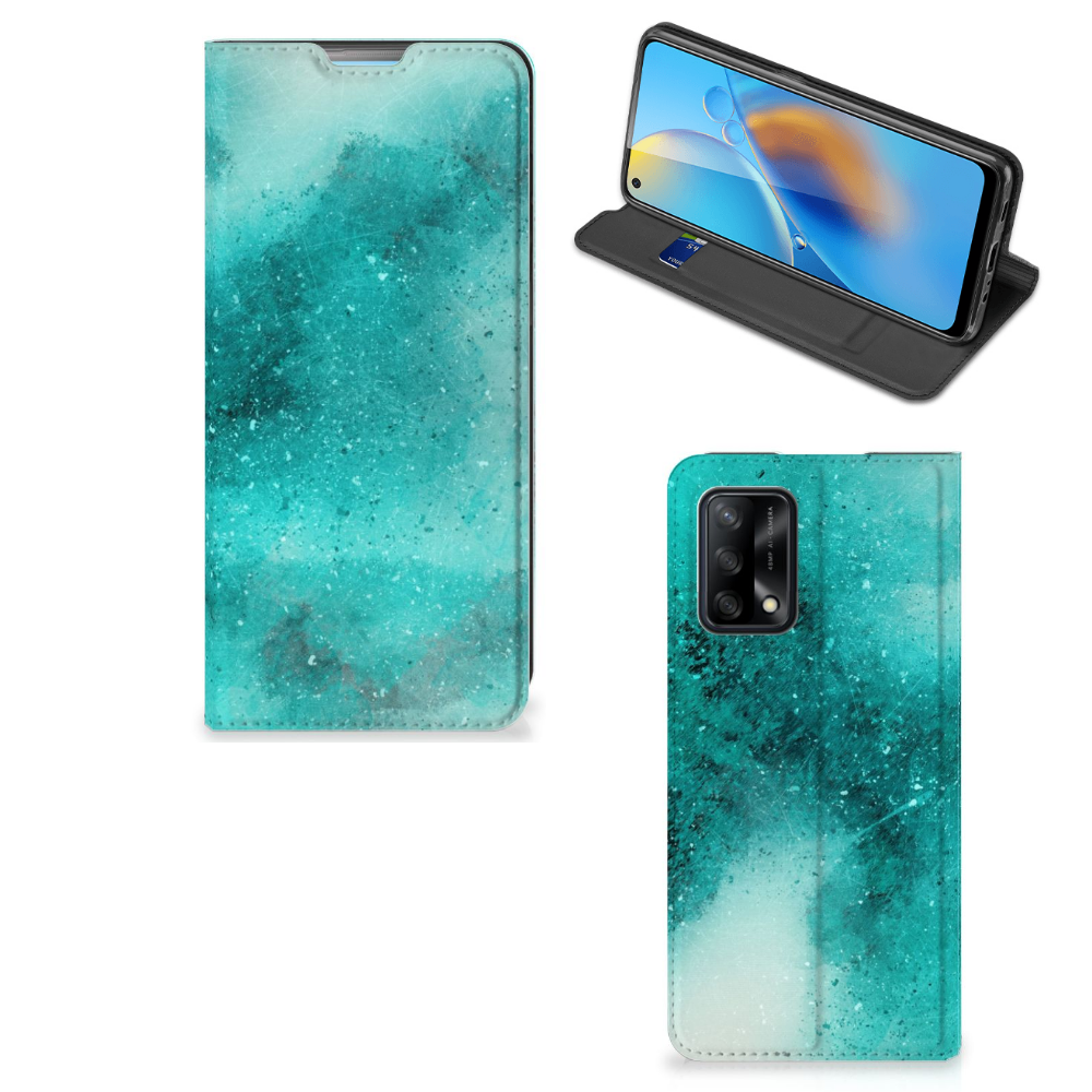 Bookcase OPPO A74 4G Painting Blue - B2C Telecom