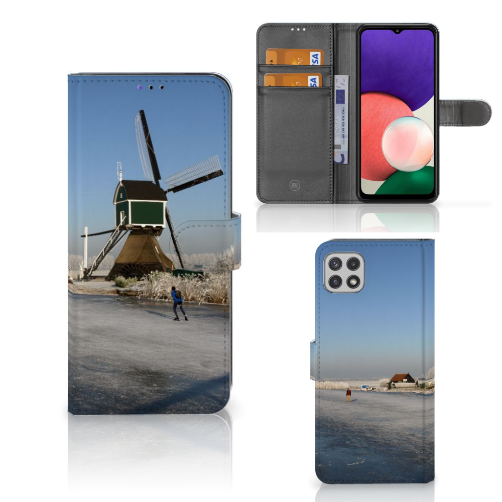Samsung Galaxy A22 5G Flip Cover Schaatsers