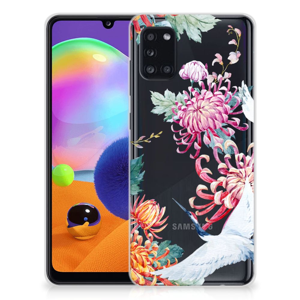 Samsung Galaxy A31 TPU Hoesje Bird Flowers B2C Telecom