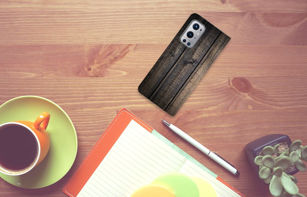 OnePlus 9 Pro Book Wallet Case Steigerhout - B2C Telecom