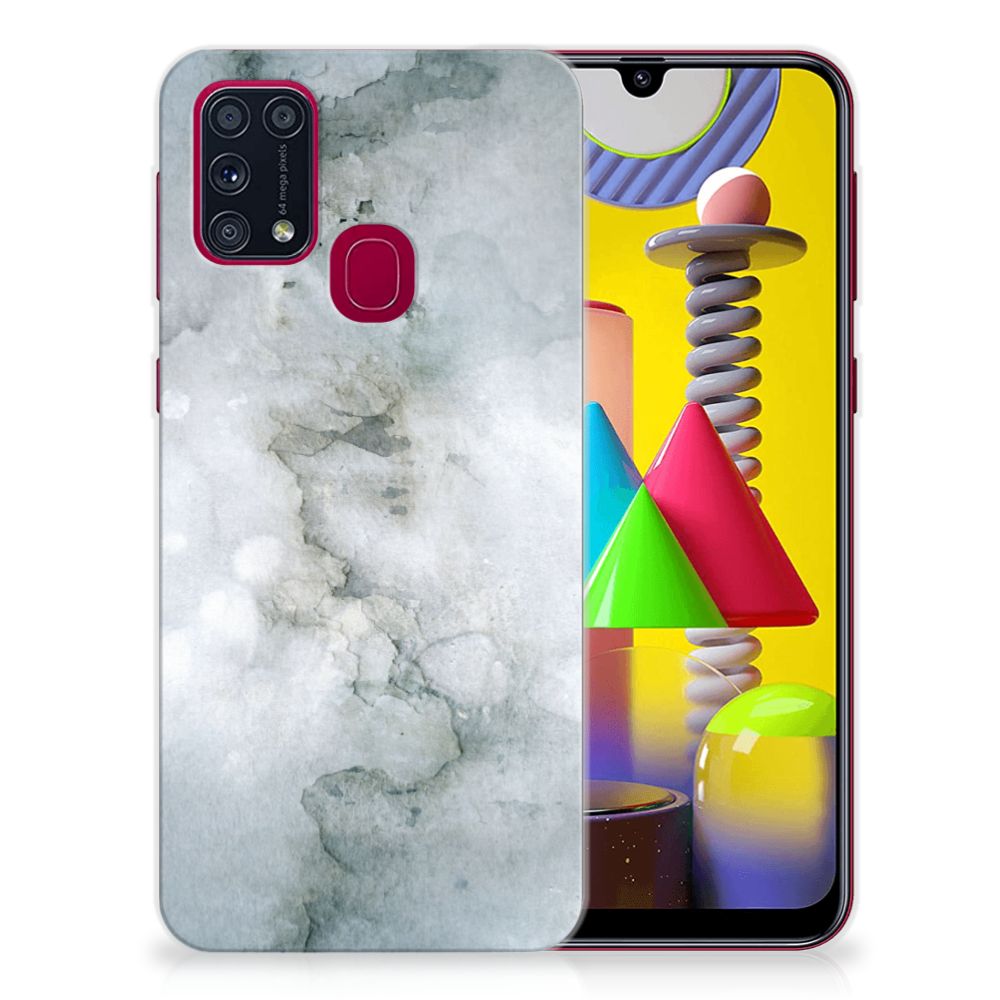 Hoesje maken Samsung Galaxy M31 Painting Grey B2C Telecom