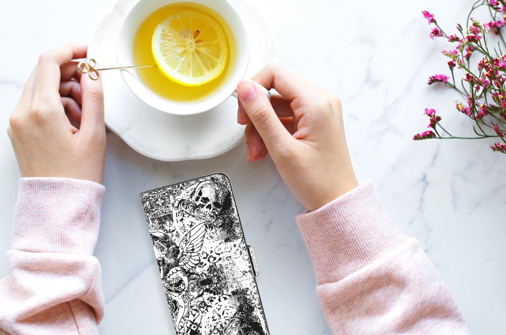 Telefoonhoesje met Naam OPPO Find X5 Lite | Reno 7 5G Skulls Angel