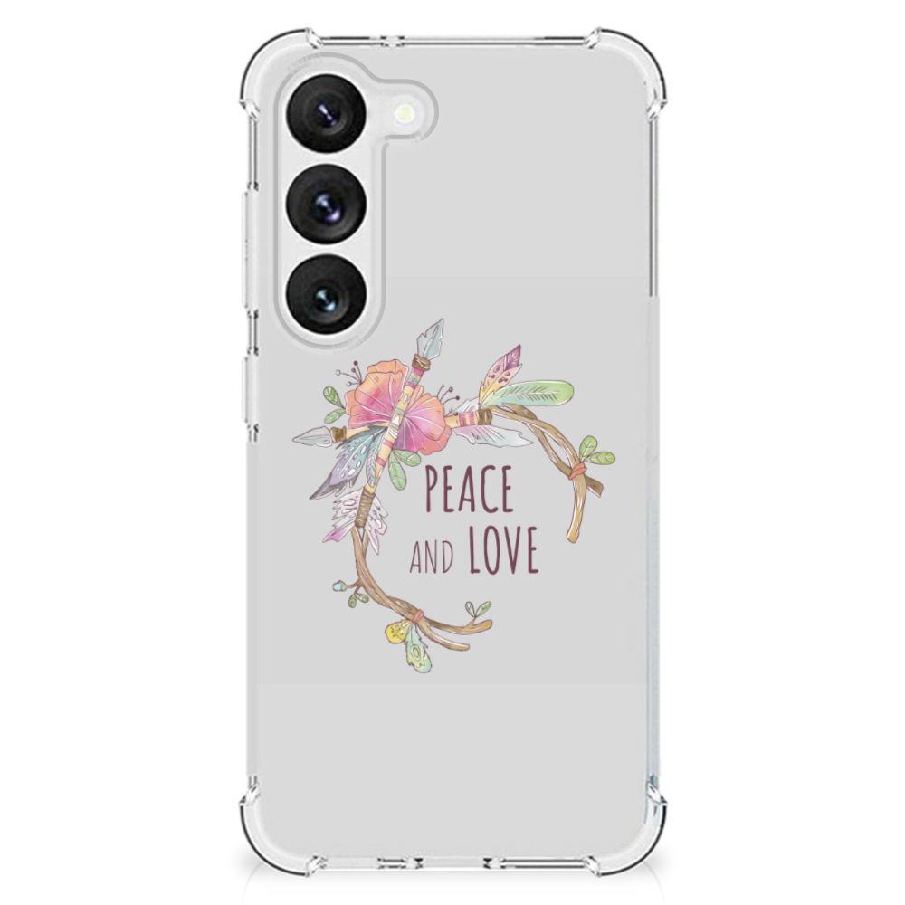 Samsung Galaxy S23 Stevig Bumper Hoesje Boho Text B2C Telecom