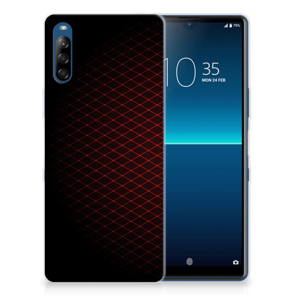 Sony Xperia L4 TPU bumper Geruit Rood