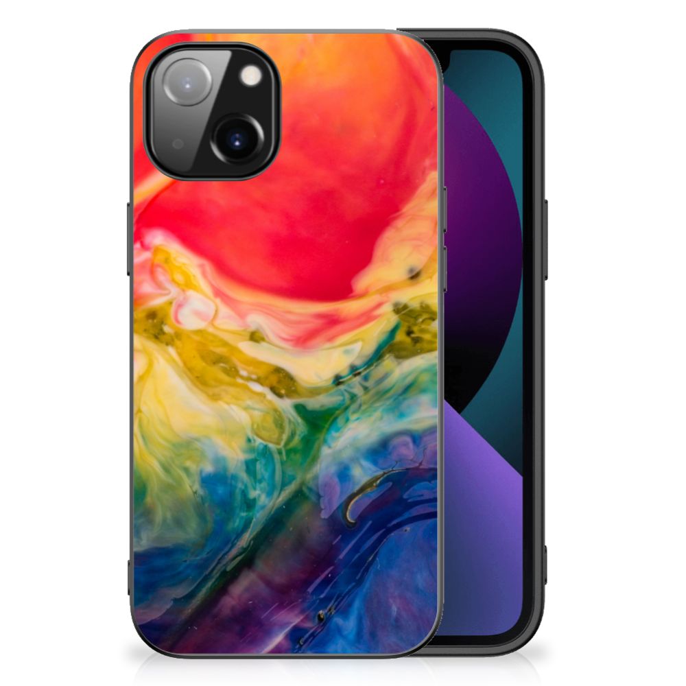 Kleurrijke Telefoonhoesje Apple iPhone 13 Watercolor Dark B2C Telecom