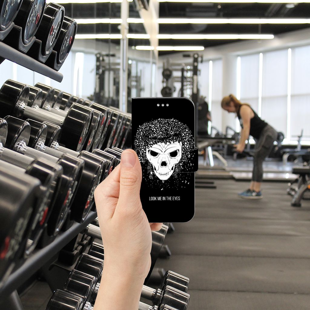 Telefoonhoesje met Naam Samsung Galaxy S7 Skull Hair
