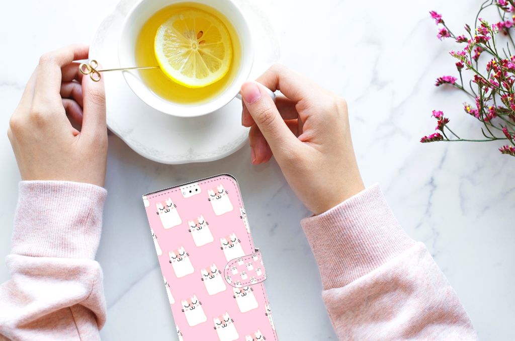 Samsung Galaxy A23 Telefoonhoesje met Pasjes Sleeping Cats