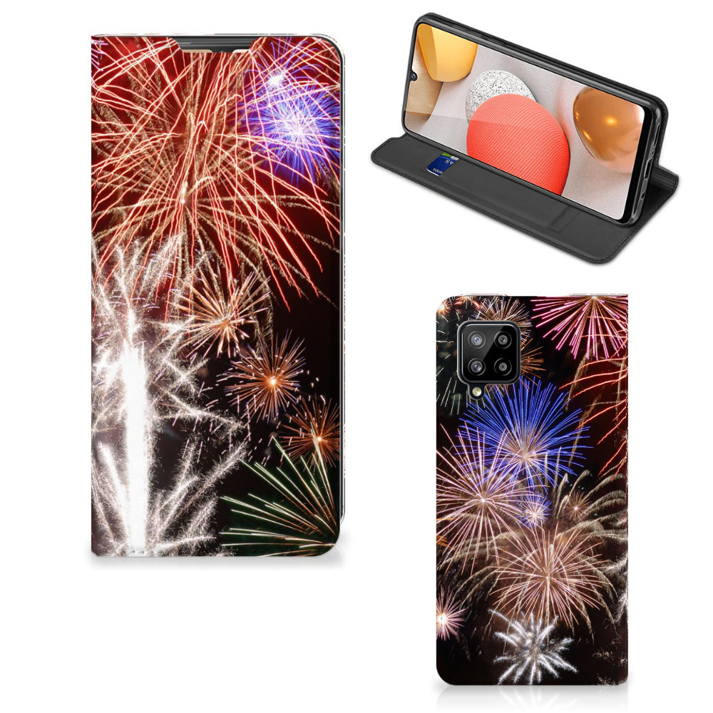 Samsung Galaxy A42 Hippe Standcase Vuurwerk