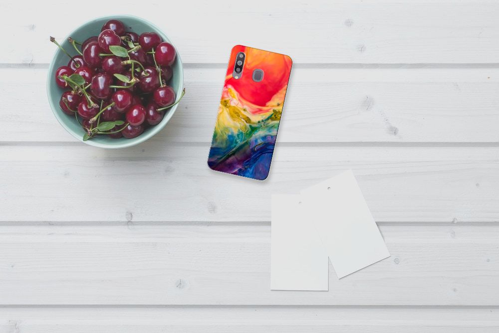 Hoesje maken Samsung Galaxy M30 Watercolor Dark