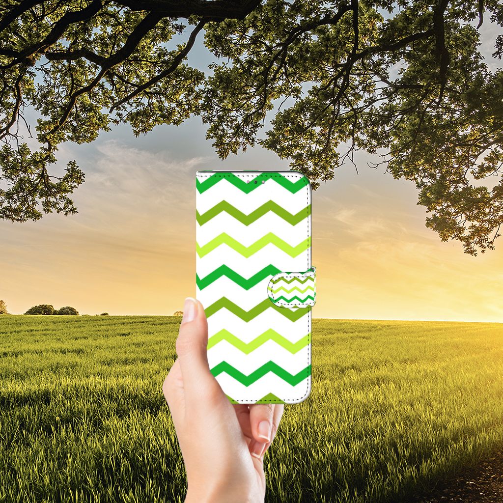 Xiaomi Redmi Note 11 Pro 5G/4G Telefoon Hoesje Zigzag Groen