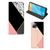 OPPO A15 Stand Case Zwart Roze Vormen - B2C Telecom