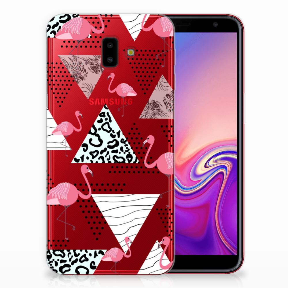 Samsung Galaxy J6 Plus (2018) TPU Hoesje Flamingo Triangle
