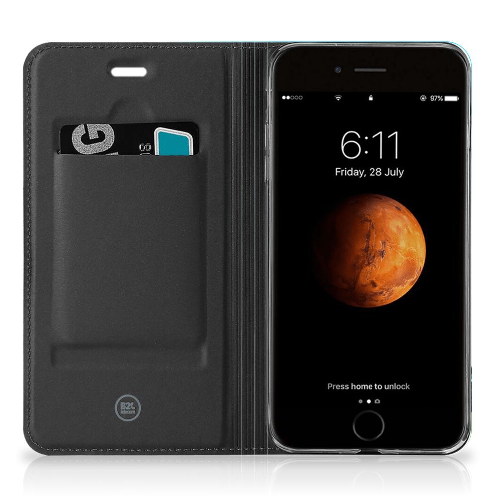 Apple iPhone 7 Plus | 8 Plus Smart Cover Orchidee Blauw - Cadeau voor je Moeder