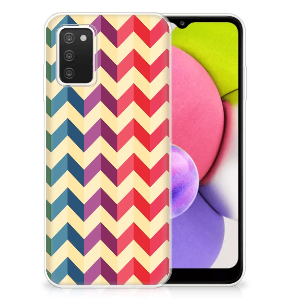 Samsung Galaxy A03S TPU bumper Zigzag Multi Color B2C Telecom