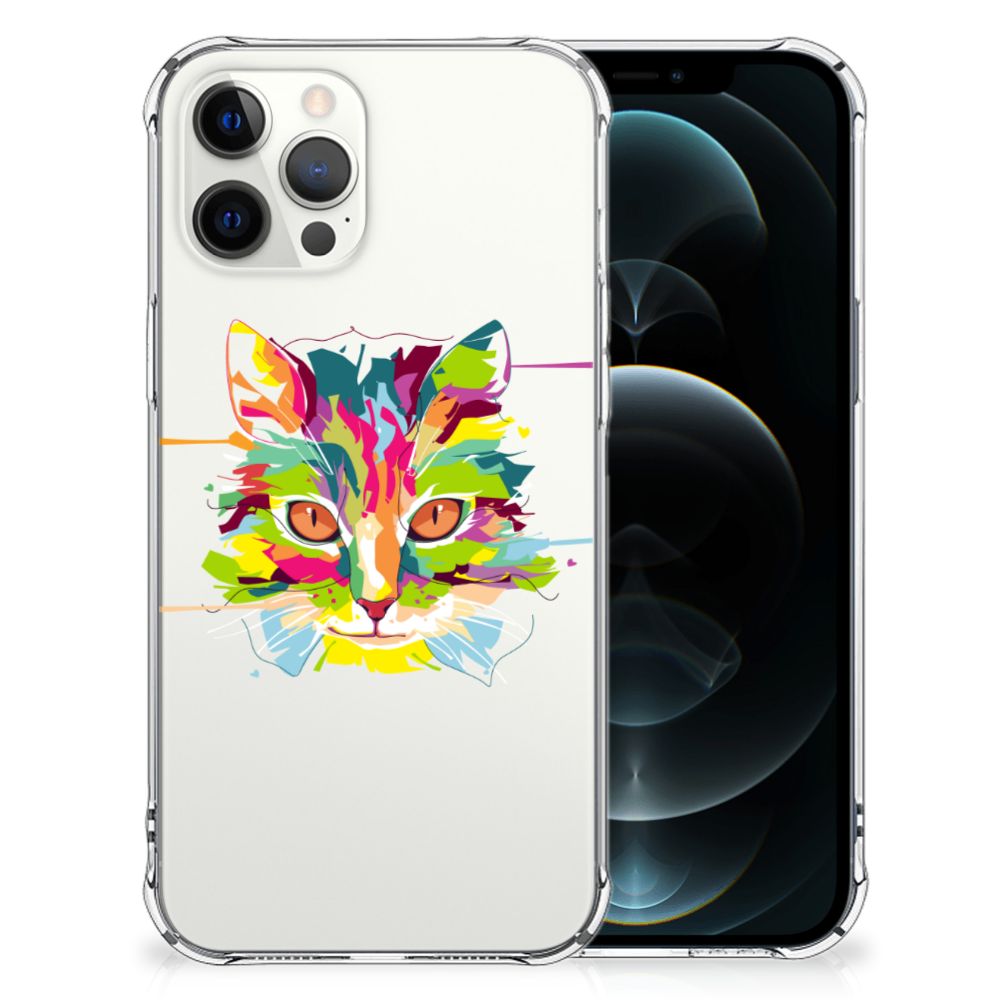 iPhone 12 Pro Max Stevig Bumper Hoesje Cat Color B2C Telecom