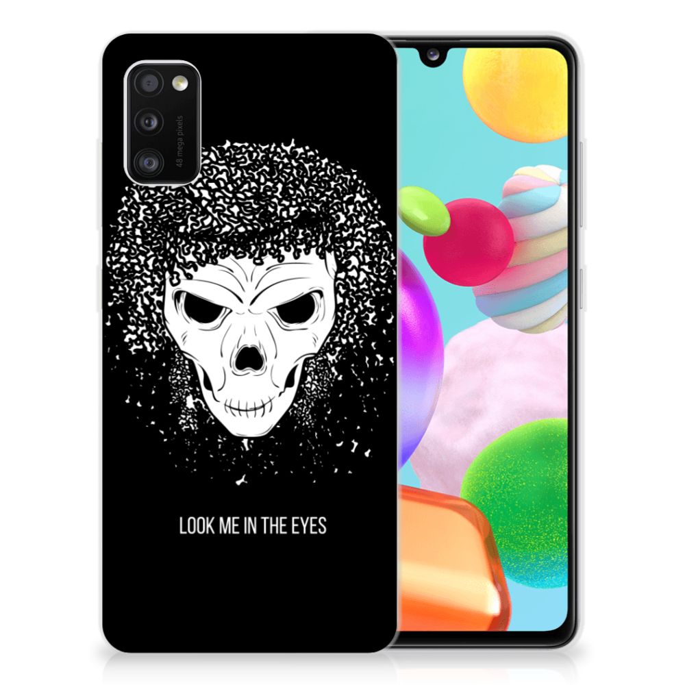 Silicone Back Case Samsung Galaxy A41 Skull Hair B2C Telecom