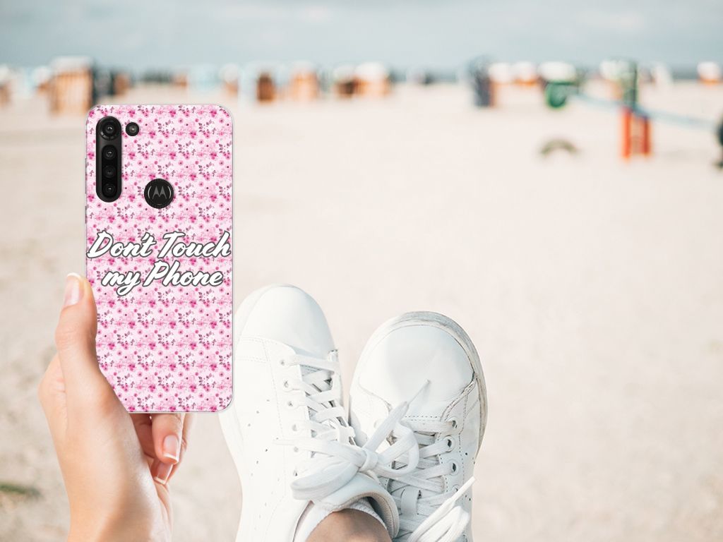 Motorola Moto G8 Power Silicone-hoesje Flowers Pink DTMP B2C Telecom