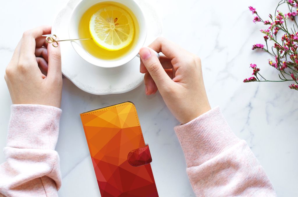 Book Case voor OnePlus Nord CE 2 Lite Polygon Red