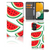 Samsung Galaxy A14 4G Book Cover Watermelons with vibrant watermelon design and slots for cards.