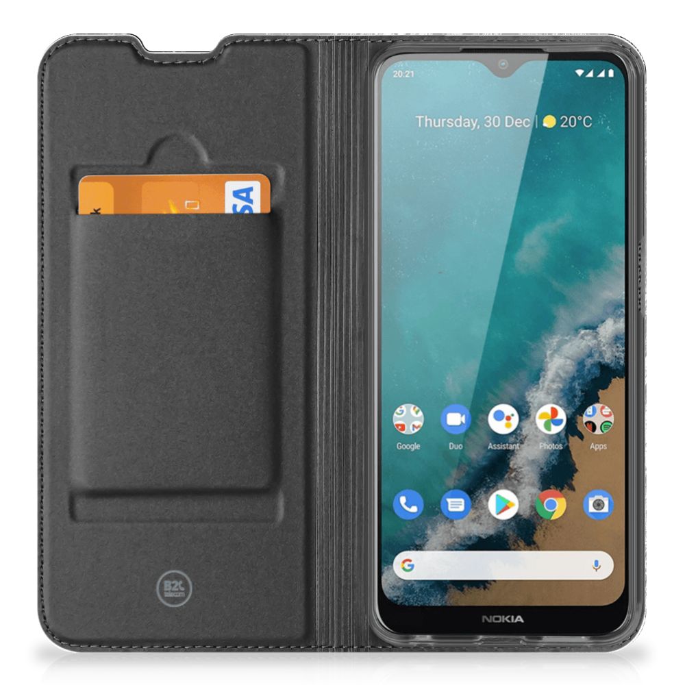 Book Wallet Case Nokia G50 Boomschors Grijs - B2C Telecom