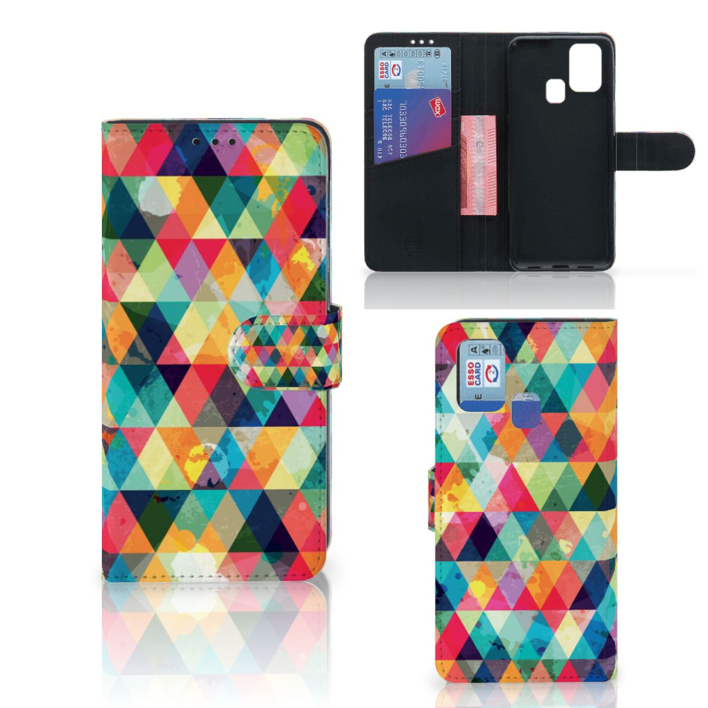 Samsung Galaxy M31 Telefoon Hoesje Geruit