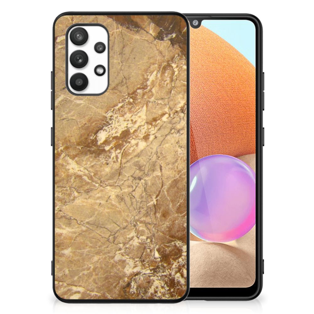 Samsung Galaxy A32 4G | A32 5G Enterprise Editie Marmeren Print Telefoonhoesje Marmer Creme B2C Telecom
