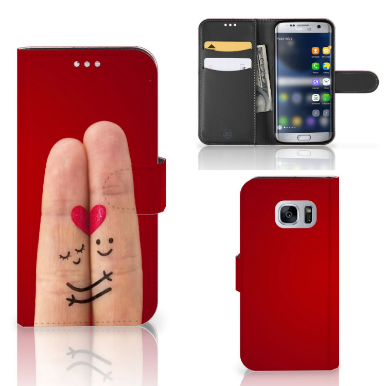 Samsung Galaxy S7 Wallet Case met Pasjes Liefde - Origineel Romantisch Cadeau