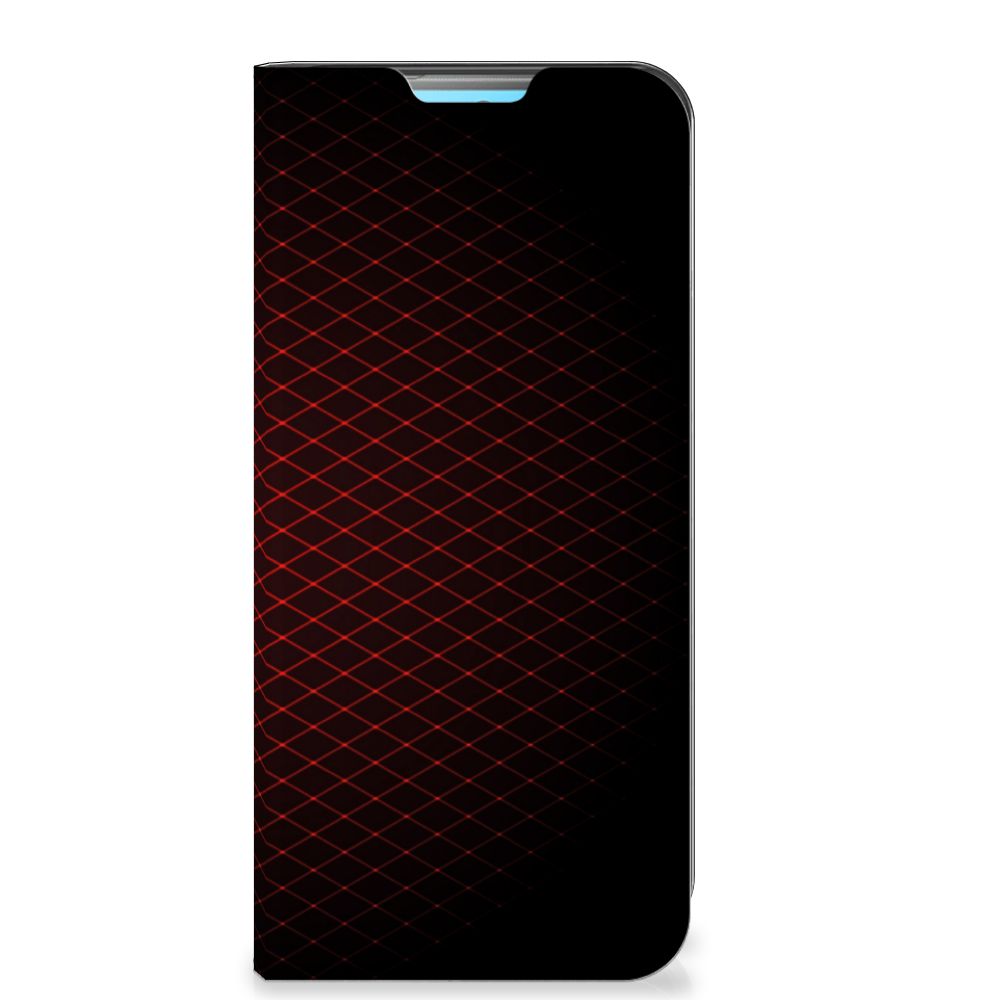 Xiaomi Redmi 10 Hoesje met Magneet Geruit Rood - B2C Telecom