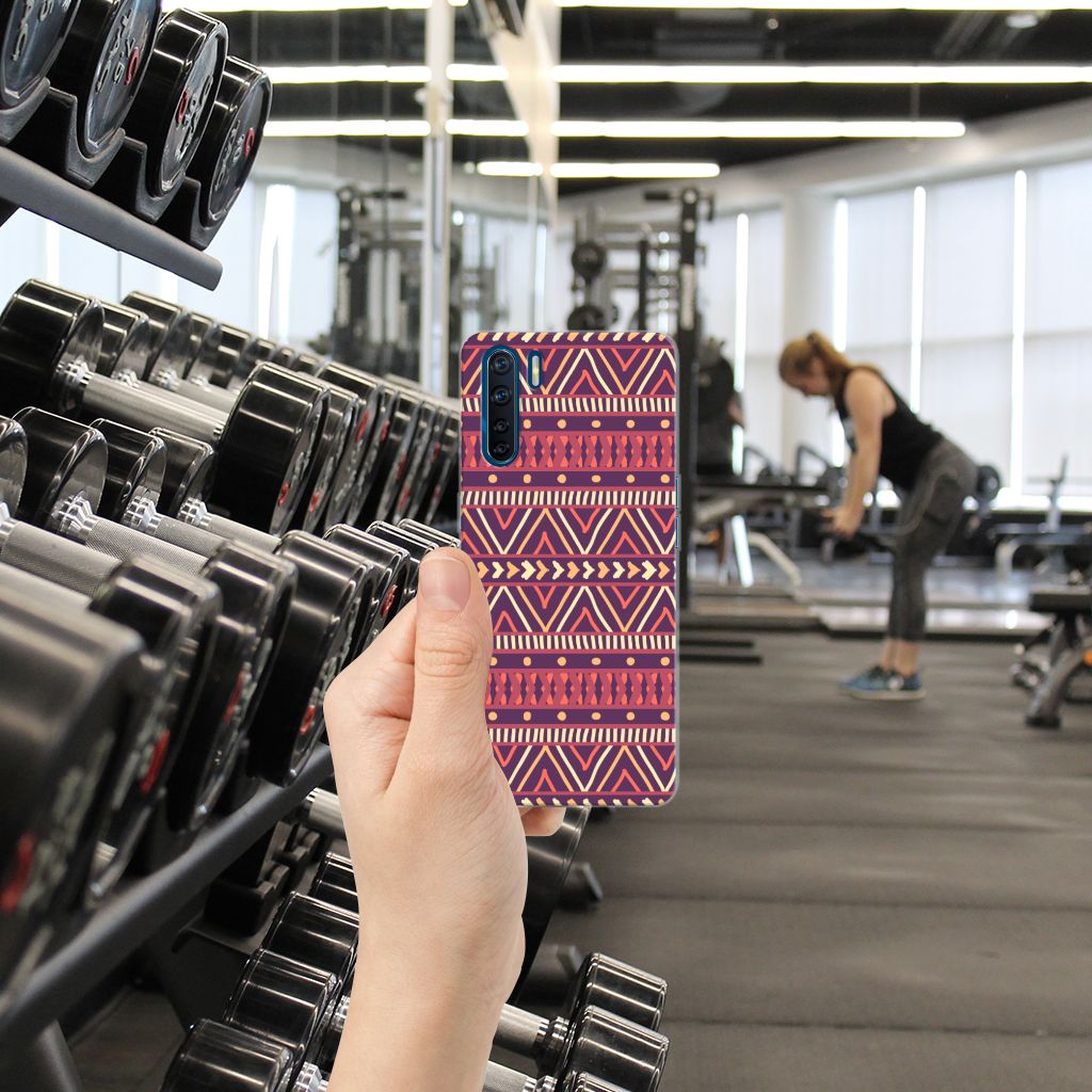 OPPO A91 TPU bumper Aztec Paars B2C Telecom