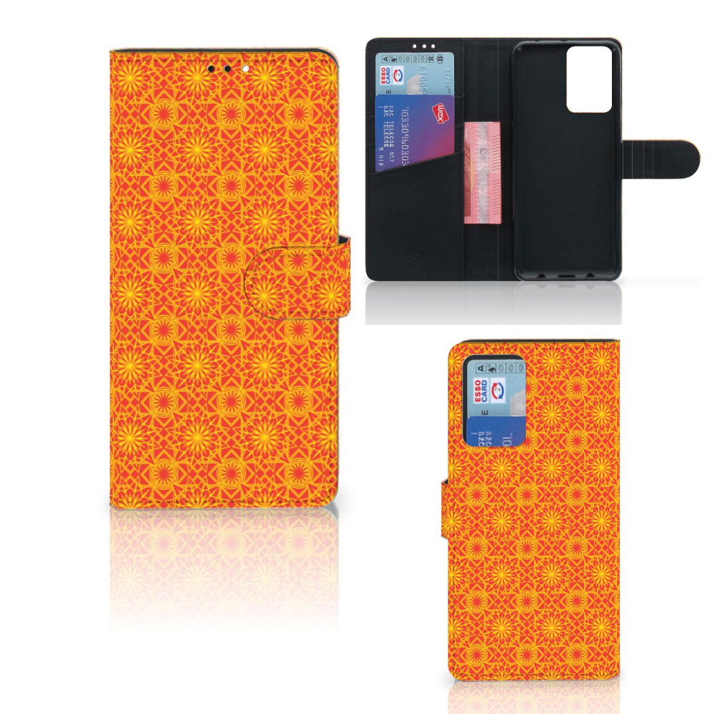 Xiaomi Redmi Note 10 Pro Telefoon Hoesje Batik Oranje