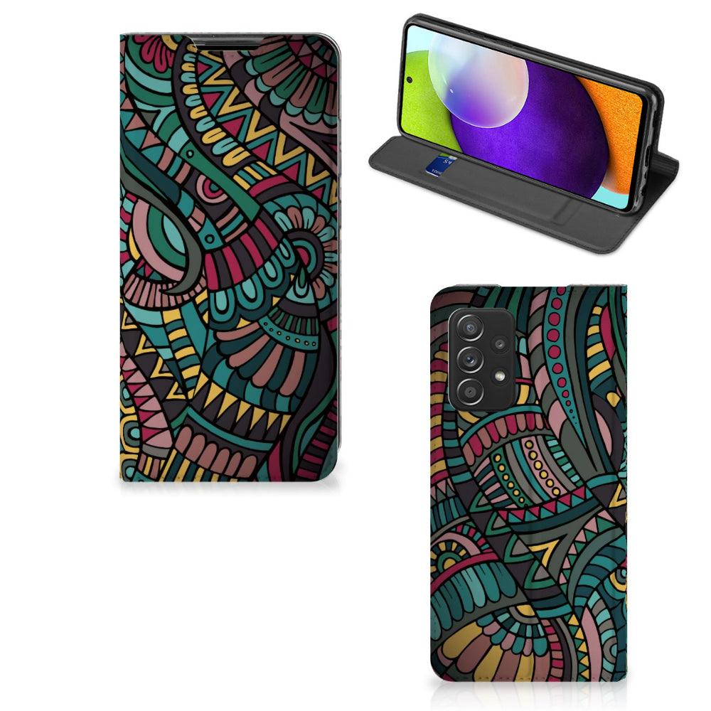 Samsung Galaxy A52 Hoesje met Magneet Aztec