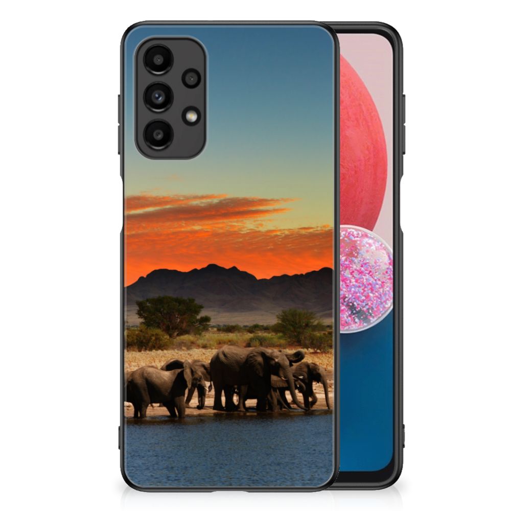 Samsung Galaxy A13 4G Dierenprint Telefoonhoesje Olifanten B2C Telecom
