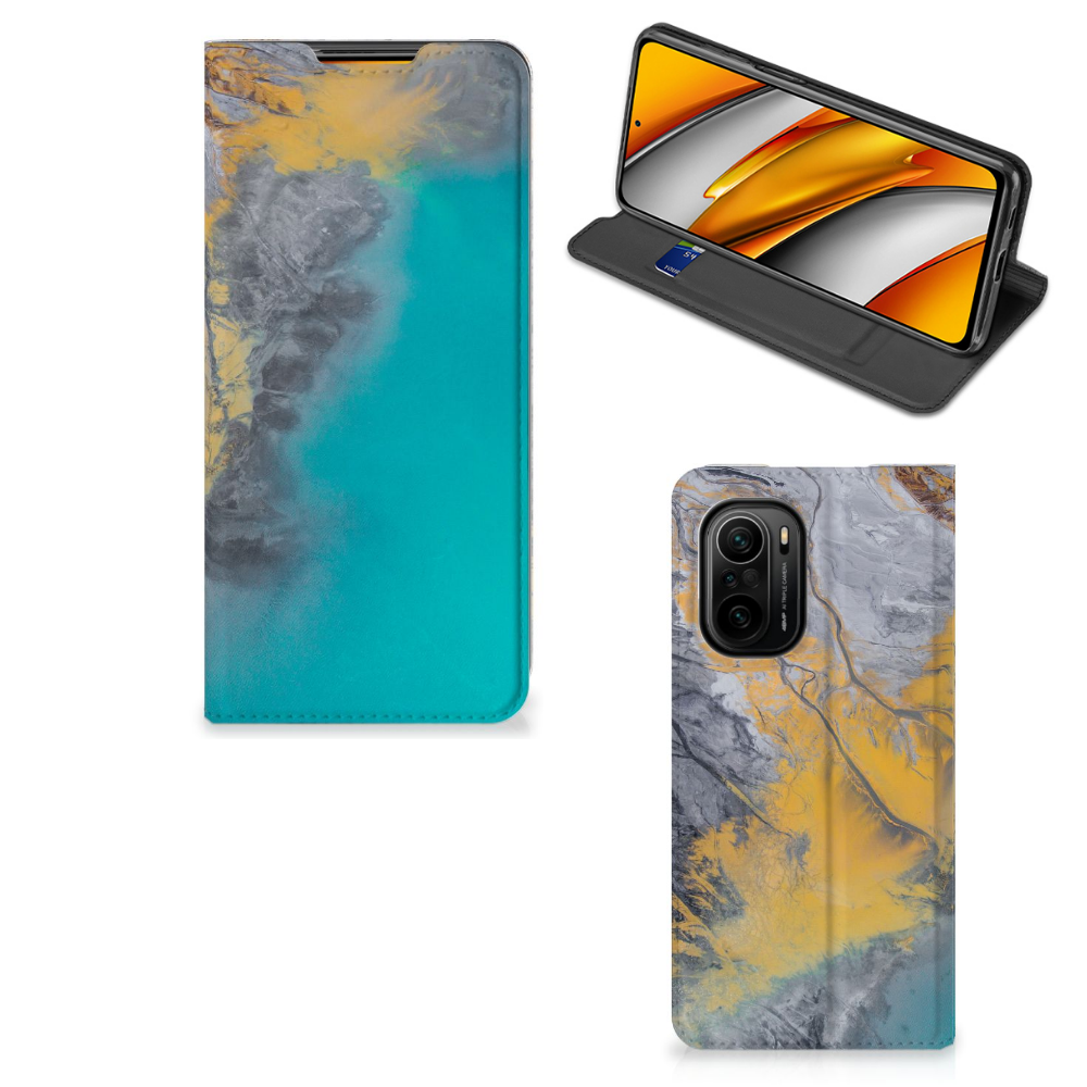 Xiaomi Mi 11i | Poco F3 Standcase Marble Blue Gold - B2C Telecom