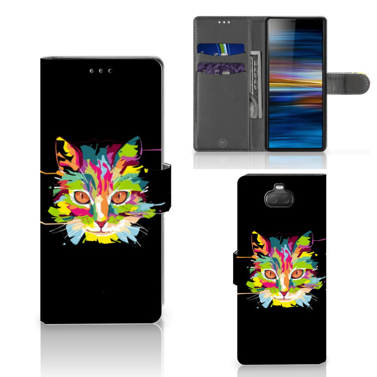 Sony Xperia 10 Leuk Hoesje Cat Color