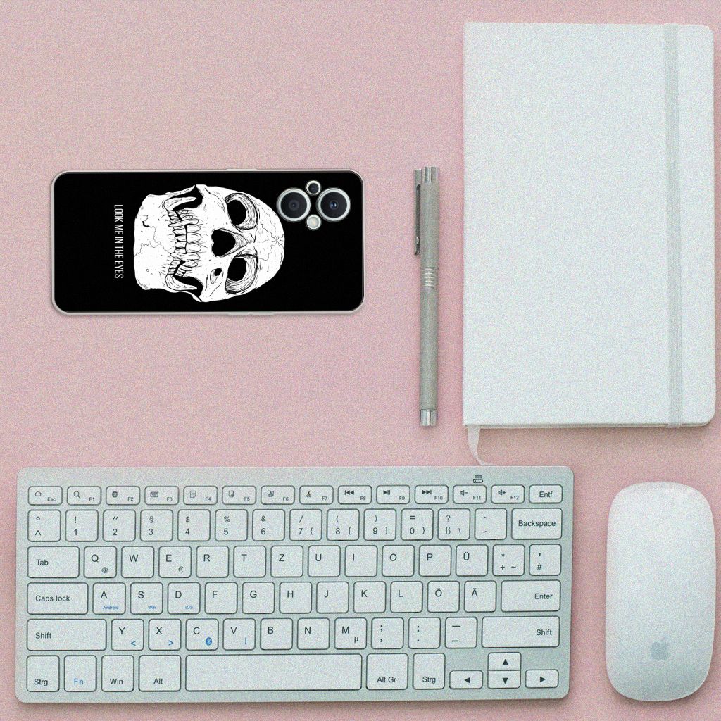 Silicone Back Case OPPO Reno8 Lite Skull Eyes B2C Telecom