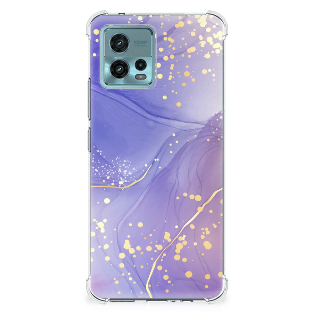 Back Cover voor otorola Moto G72 Watercolor Paars