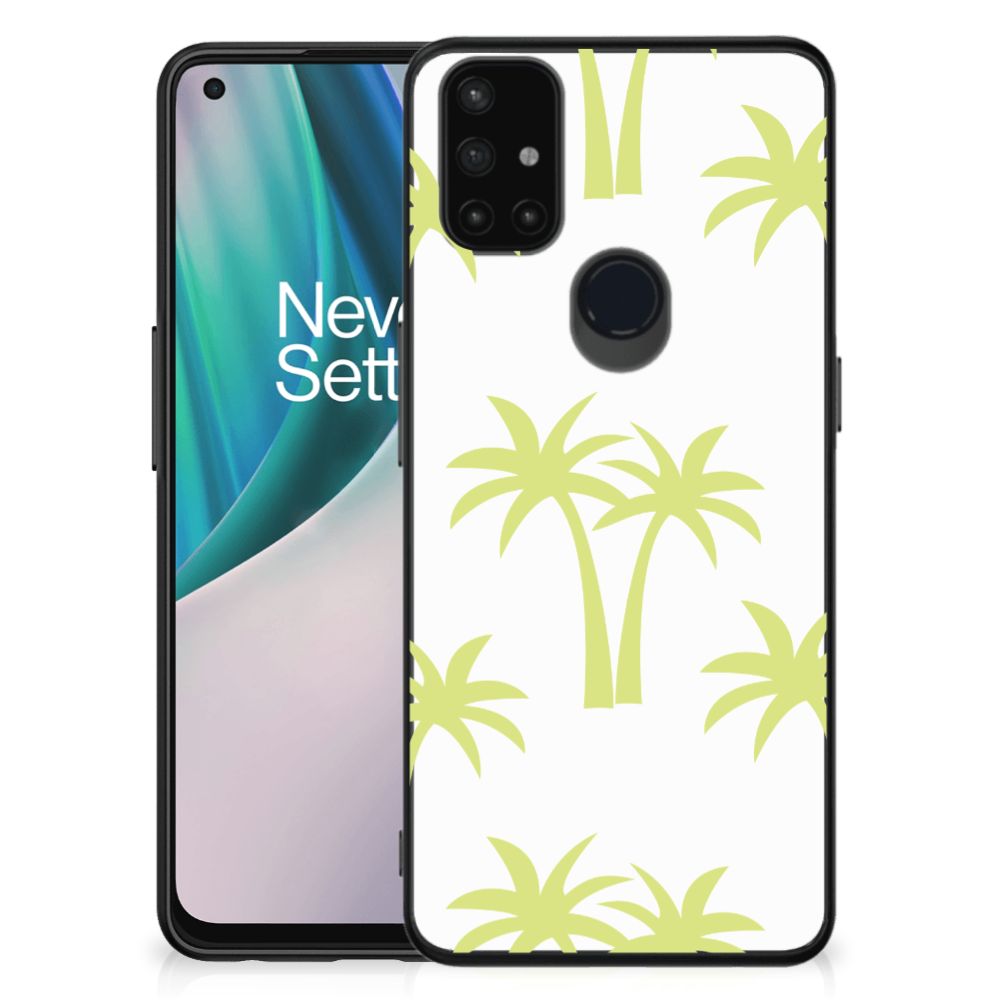 OnePlus Nord N10 5G Bloemen Hoesje Palmtrees