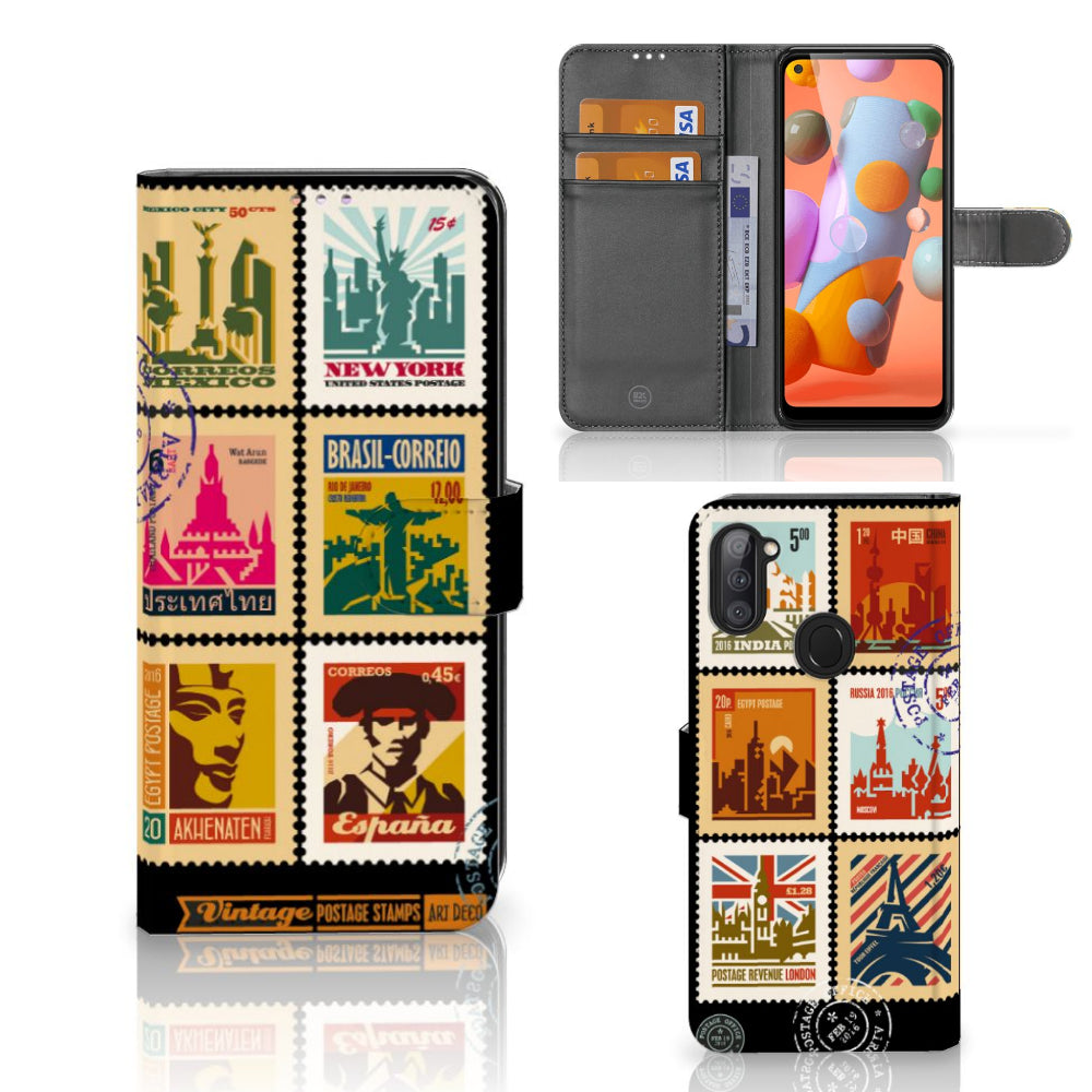 Samsung Galaxy M11 | A11 Flip Cover Postzegels