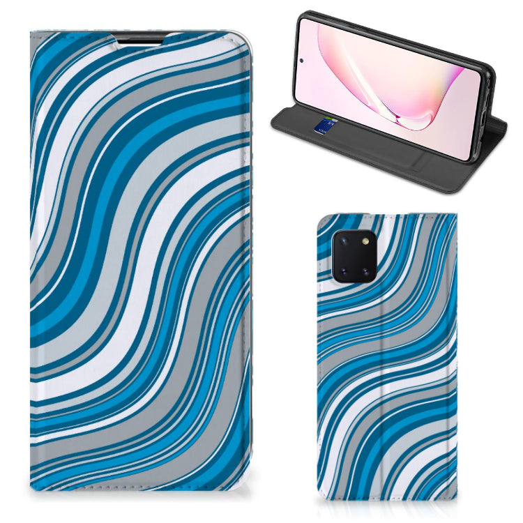 Samsung Galaxy Note 10 Lite Hoesje met Magneet Waves Blue
