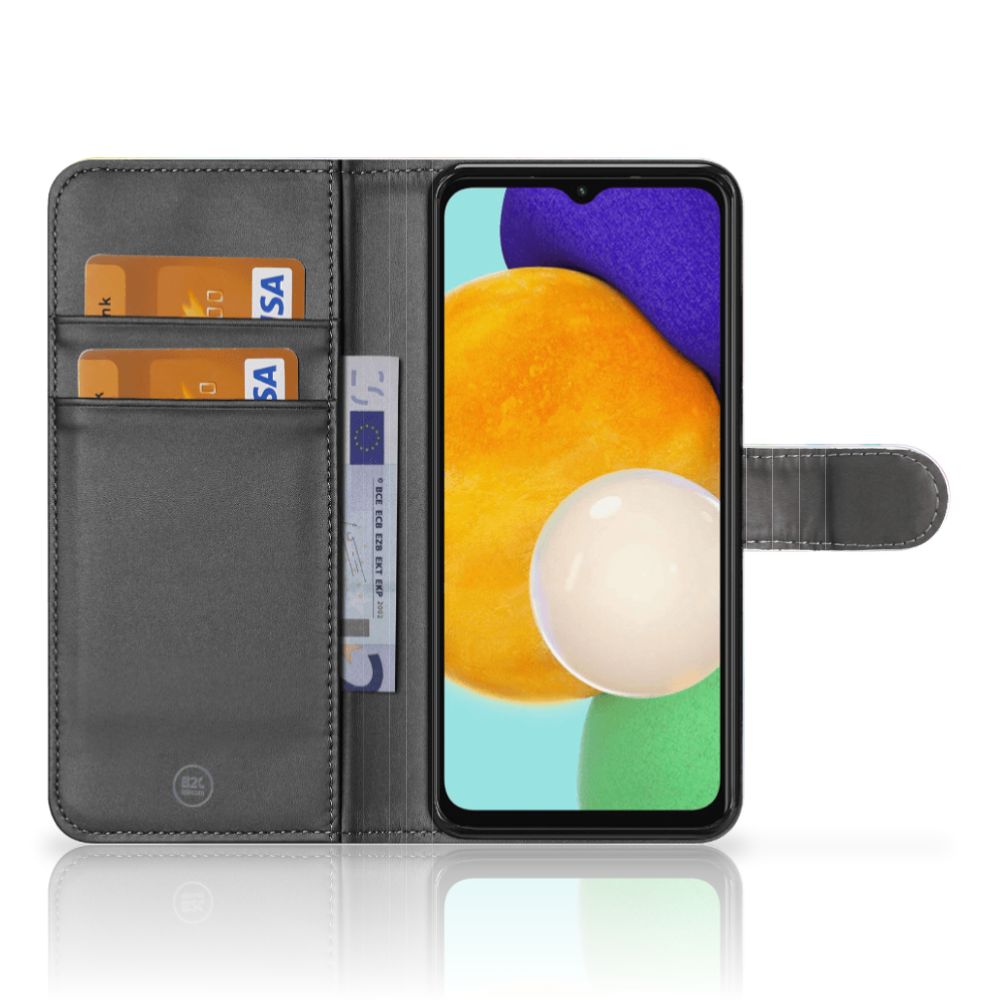 Hoesje Samsung Galaxy A04s | Samsung Galaxy A13 5G Watercolor Light met pasjeshouder en kleurrijk ontwerp.