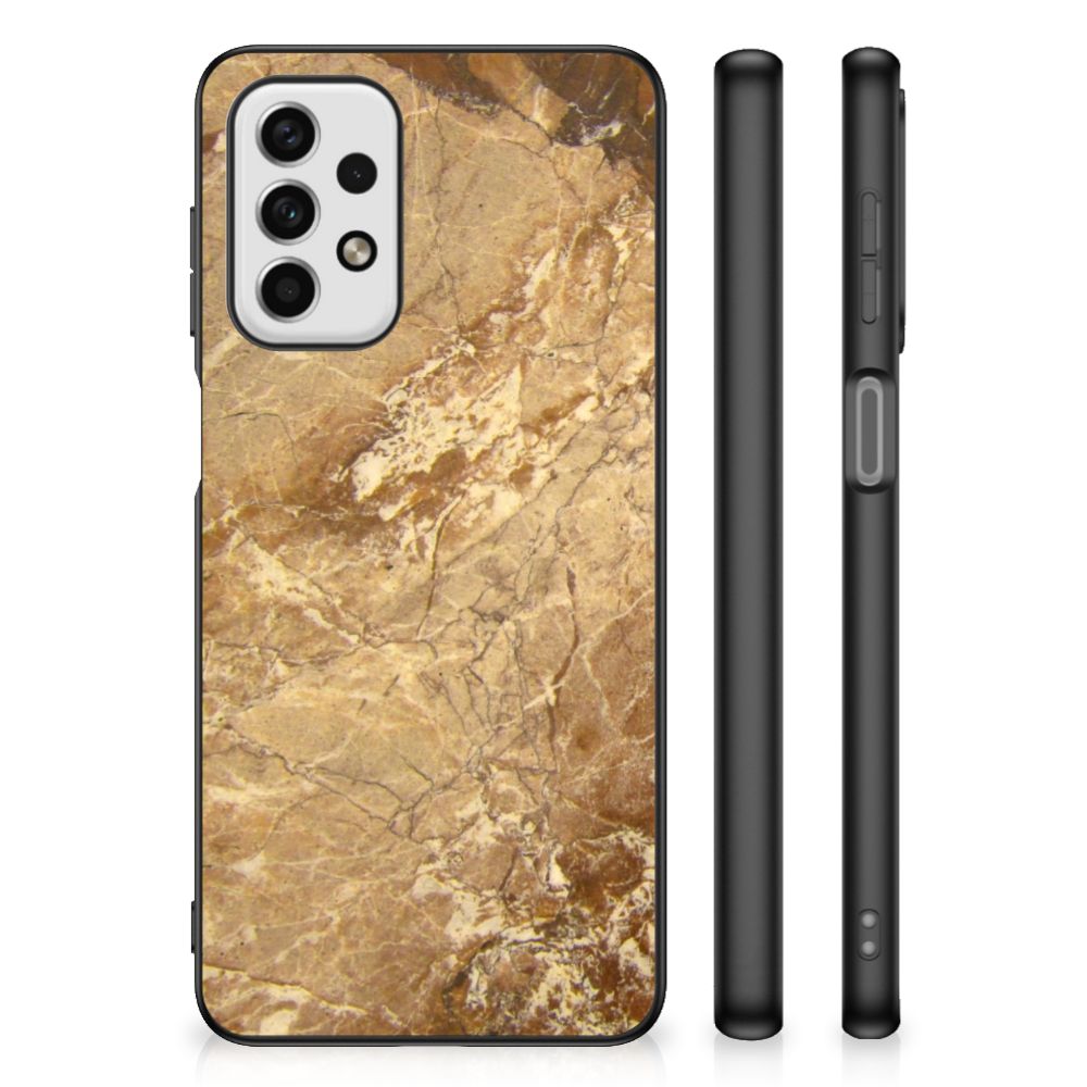 Samsung Galaxy A23 Marmeren Print Telefoonhoesje Marmer Creme