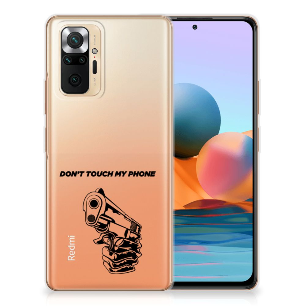 Xiaomi Redmi Note 10 Pro Silicone-hoesje Gun Don't Touch My Phone B2C Telecom
